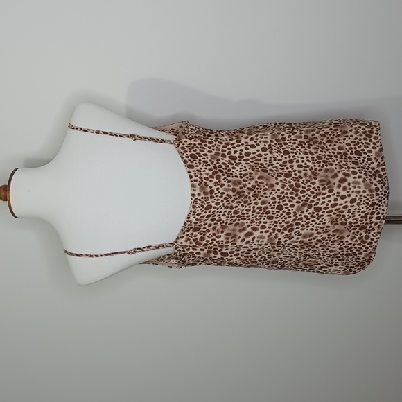 A New Day Animal Print Adjustable Spaghetti Straps V Neck Cami Top Size Medium - Picture 10 of 11